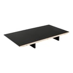 HAY - CPH30 2.0 Extendable Leaf L50 X W90 Black Linoleum Tabletop Black Edge Black Oak Crossbar - Lasting av plater - Ronan & Erwan Bouroullec - Svart