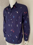 PAUL SMITH SLIM FIT SHIRT TAILORING ICONS SIZE L RETAIL £225 MADE IN ITALY BNWT