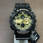 Casio G-Shock GA-140GB-1A1 Glossy Black Finish Gold Highlights Men's Watch