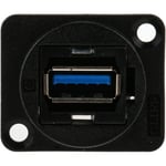 Connecteur USB 3.0 A to A Femelle RS PRO, XLR, montage panneau, Droit ( Prix pour 1 )