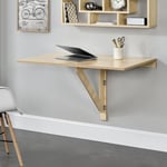 Nova - Table de mur pliante économise 100 x 60 x 58 cm en bois de hêtre