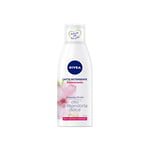 NIVEA Lait Démaquillant Douceur Visage & Yeux (1 x 200ml), lait démaquillant yeux, nettoyant visage enrichi en huile d'Amande naturelle & Hydramine, soin visage hydratant peaux sèches & sensibles