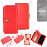 2in1 cover wallet + bumper for Xiaomi POCO X5 5G Phone protective Case red