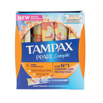 Tampax Compak Pearl Super Plus Applicator Tampons Boxed x16 (Pack of 4) C006297