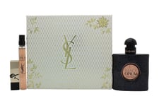 YVES SAINT LAURENT BLACK OPIUM GIFT SET 50ML EDP + 10ML EDP + MINI ROUGE PUR COU