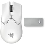 Razer Viper V2 Pro – Ultra-lightweight Wireless Esports Gaming Mouse White & Pro Glide XXL - Soft Mouse Mat for Productivity Grey