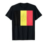 Belgium National European Flag Vintage Aesthetic Design Flag T-Shirt