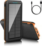 Portable Charger Solar Power Bank 30000mAh Battery Pack Charger Camping External