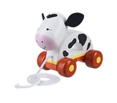 Cow Pull Along Toy - Animal Push and Pull Along Toys for 1 Year Olds, Toddler, Wooden Walker Toys - 1st Birthday Gifts for Baby Boys and Girls - Early Development & Activity Toys by Orange Tree Toys