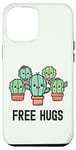 Coque pour iPhone 14 Pro Max Free Hugs Cactus mignon mignon kawaii plantes câlin