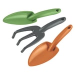 Tramontina Lot de 3 Outils de Jardinage en Plastique Marron