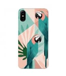 Coque Iphone XR perroquet pastel exotique tropical geometrique