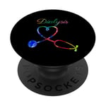 Technicien de dialyse Infirmière en néphrologie Dialyse PopSockets PopGrip Interchangeable