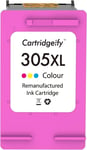 305 XL Tri-Couleur Cartouche d'encre Compatible avec HP 305 305XL, pour Deskjet 2320, Envy 6010 6010e 6020 6020e 6022 6022e 6030 6030e 6032 6032e 6420e 6430e, Envy Pro 6420 6422 6430 6432