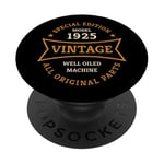 Vintage 100e anniversaire Né en 1925 Vintage 100 ans Cadeau PopSockets PopGrip Adhésif