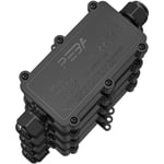 Boîte de dérivation étanche IP68 - Etanche Boîte de Jonction - Boîtier de raccordement électrique 2 voies pour câble de Ø 4 à 12mm - Connecteurs de Câbles Étanches,Parfait pour câble extérieur