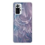 Evetane - Coque Silicone Compatible Xiaomi Redmi Note 10 Pro - Protection Intégrale 360, Fine et Transparente - Coque Avant & Arrière - Haute Résistance - Lune Attrape Rêve