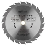 wolfcraft TC Circular Hand Saw Blade, Green Series I 6373000 I Fast, Medium-coarse cuts