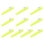 Kazoo Musical Instrument Plastic Yellow with Flute Diaphragm 10Pcs