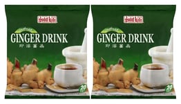 (Pack of 2) Gold Kili Instant Ginger Drink 360g (18g X 20 Sachets Per Pack )