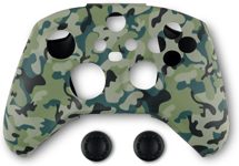 Spartan Gear - Controller Silicon Skin Cover and Thumb Grips (compatible with xbox series x/s) (colour: Green Camo)