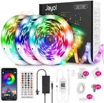 LED Strip Lights 49.2ft/15M, Jayol Smart RGB Color Changing 450LEDs Light Strip, SMD 5050, Music Sync, Timing, Bluetooth APP Control, 40 Key Remote LED Lights for Bedroom, Kitchen, Party,Christmas DIY