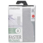 Brabantia Ironing Board Cover - Size B - Metallised - 124cm x 38cm - Grey