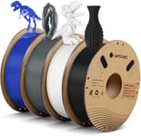 Filament 1.75 PLA, 4kg Bobine PLA Filament pour Imprimante 3D, Avec RFID(Noir Nacré, Blanc Brillant, Bleu, Gris Texturé).[G189]