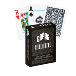 1546 Elite Poker size Jumbo index playing cards (black) Copag