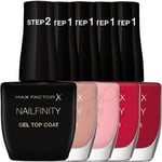 MAX FACTOR Nailfinity X-Press Gel Nail Polish 12ml - 5 Piece Assorted Bundle