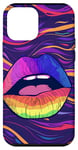 Coque pour iPhone 12 mini Violet minimaliste Paisley LGBTQ Pride Celebration Novelty