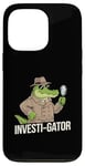 iPhone 13 Pro Kids Funny Investi-Gator Detective Pun Alligator Reptile Case