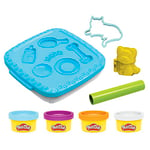 Play-Doh Ma Petite boîte créative à Animaux, Coffret de pâte à Modeler Play-Doh avec boîte de Rangement, Loisirs créatifs pour Enfants