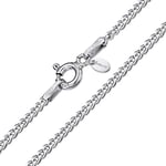 Amberta® Bijoux - Collier - Chaîne Argent 925/1000 - Maille Gourmette - Largeur 1.5 mm - Longueur 40 45 50 55 60 70 cm (50cm)