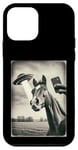 Coque pour iPhone 12 mini Alien Horse UFO Meme Funny Cowboy Cowgirl Weird