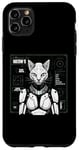 Coque pour iPhone 11 Pro Max Robot chat Android Cyborg Futuriste Chaton félin