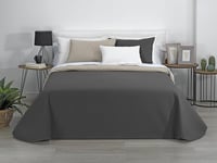 Estoralis - AVA | Couvre lit matelassé Doux et léger | Tissu matelassé réversible | Gris/Anthracite | pour lit de 80/90 cm. (180 x 270 cm. (Largeur par Hauteur) pour Toutes Les Saisons