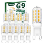 Tailcas G9 LED Bulbs Dimmable Warm White 2700K, 5W 450LM G9 Bulb Equivalent to 40W Halogen Bulb, No Flicker AC 220-240V, Energy Saving G9 Led Light Bulbs for Chandelier, Crystal Lamp, 10 Pack