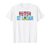 British Born St Lucian Roots UK St Lucia Pride DNA Heritage T-Shirt