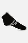 Reebok UNISEX Active Foundation NO SHOW SOCKS, black, S