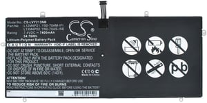 Kompatibelt med Lenovo Yoga 2 Pro-13 59-382893, 7.4V, 7400 mAh