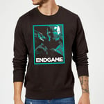 Avengers Endgame War Machine Poster Sweatshirt - Black - XL - Noir