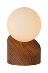 Lucide 45561/01/70 Lampe de Table Métal 5 W Bois/Opalin