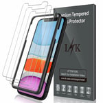 Screen Protector For Iphone 11/ Iphone Xr Tempered Glass Alignment Frame 3 Pack