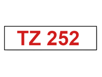 Brother TZe-252 Röd text / Vit tejp 24 mm x 8 m tejp - Kompatibel