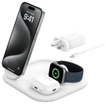 Belkin 3 in 1 MagSafe Compatible Wireless Charger Qi2- White