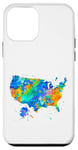 Coque pour iPhone 12 mini Carte des États-Unis