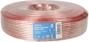 LogiLink - Câble de haut-parleur - 2.5 mm² - 50 m - transparent