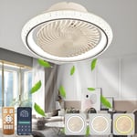 75W Ventilateur Plafond Silencieux avec Lumiere et Telecommande, Rotation 360° Lustre LED Ventilateur de Plafond, Reversible,6 Vitesses Luminaire Ventilateur Plafonnier pour Chambre,Salon, Noir