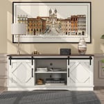 Buffet De Cuisine - Design Industriel 150 x 40 x 60 Cm - Meuble De Rangement Avec 2 Portes Coulissantes Et Étagère Réglable - Style Maison De